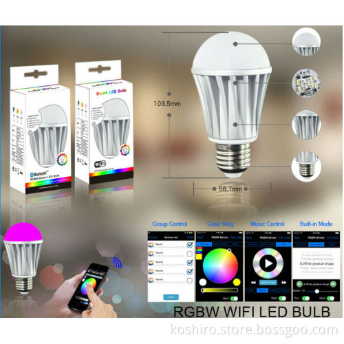 WiFi Bulb, Bluetooth Bulb, RGB Bulb 7W/E27